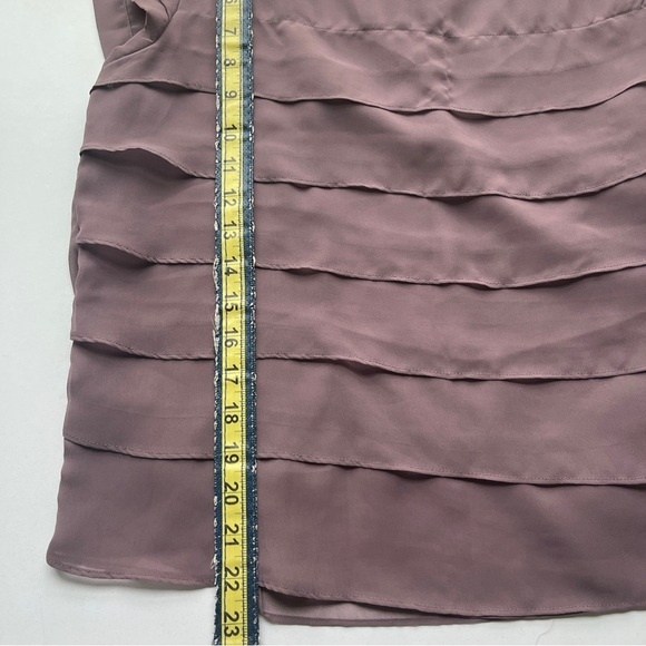 American Eagle Outfitters Mauve Layered Chiffon Blouse – Size Large - Picture 8 of 9